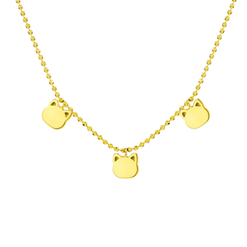 Child triple Cat Necklace
