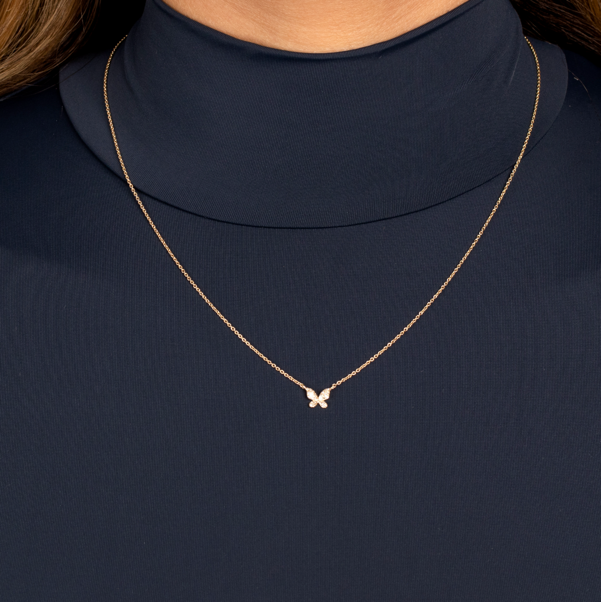 Diamond Butterfly Necklace