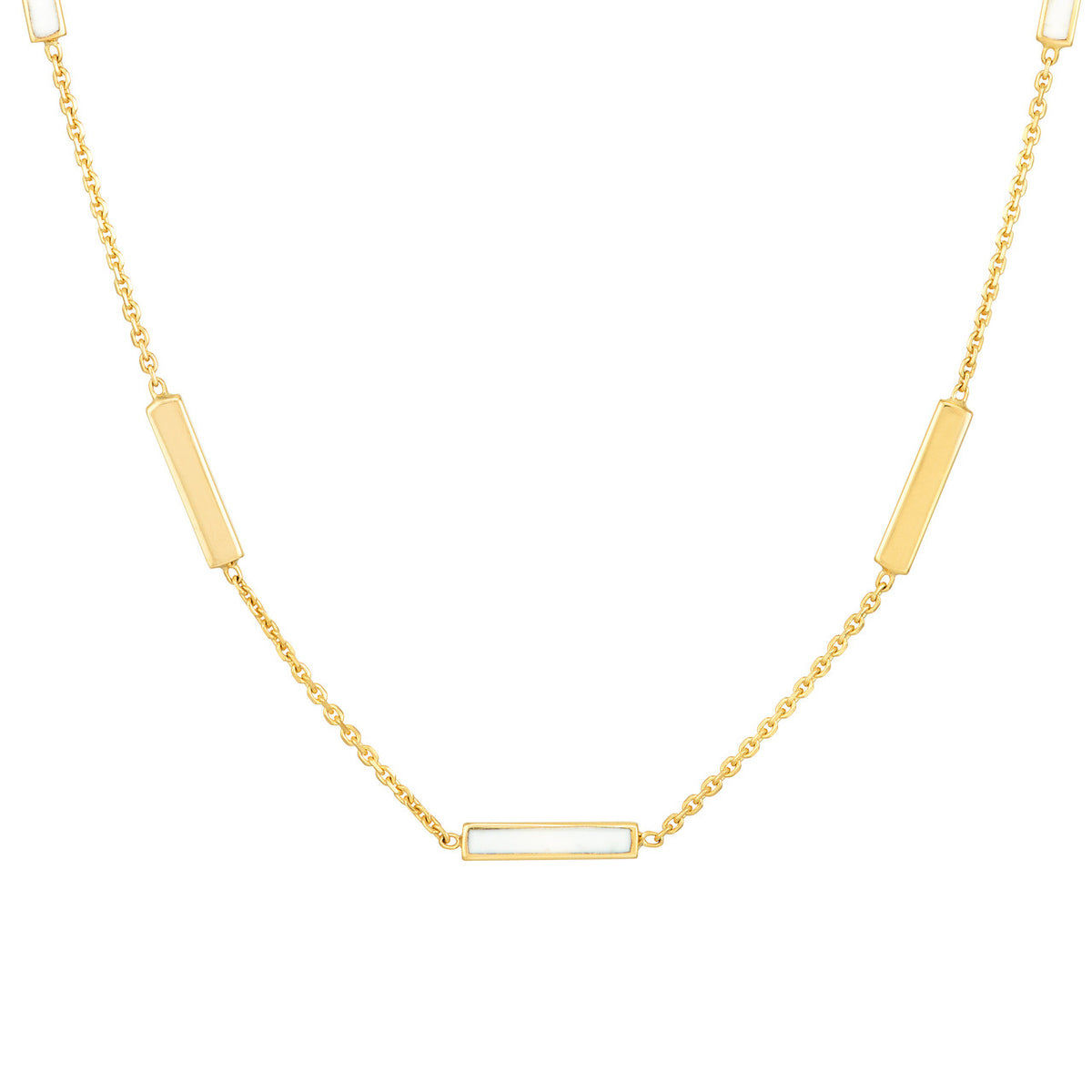 Enamel Bar Necklace - Various Colors
