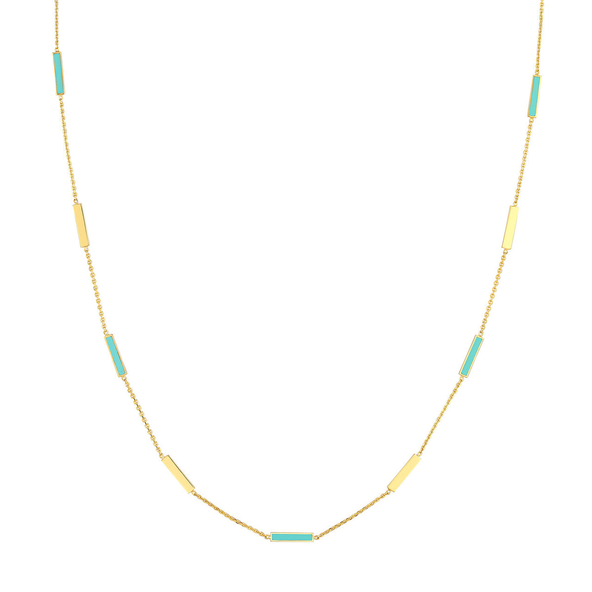 Enamel Bar Necklace - Various Colors