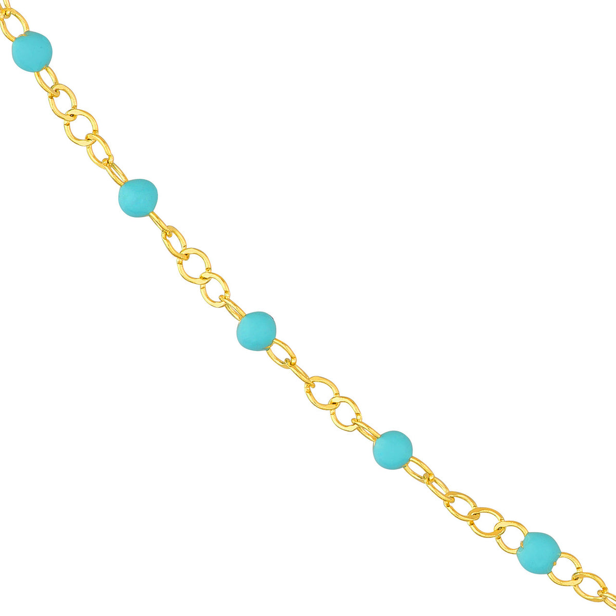 Enamel Bead Piatto Chain Necklace - Various Colors