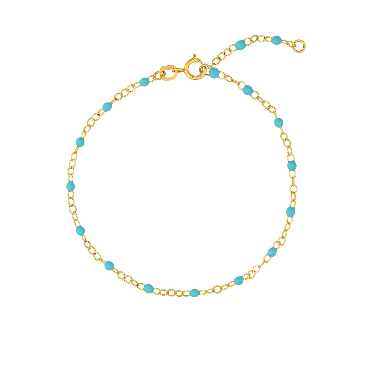 Enamel Bead Piatto Chain Bracelet - Various Colors