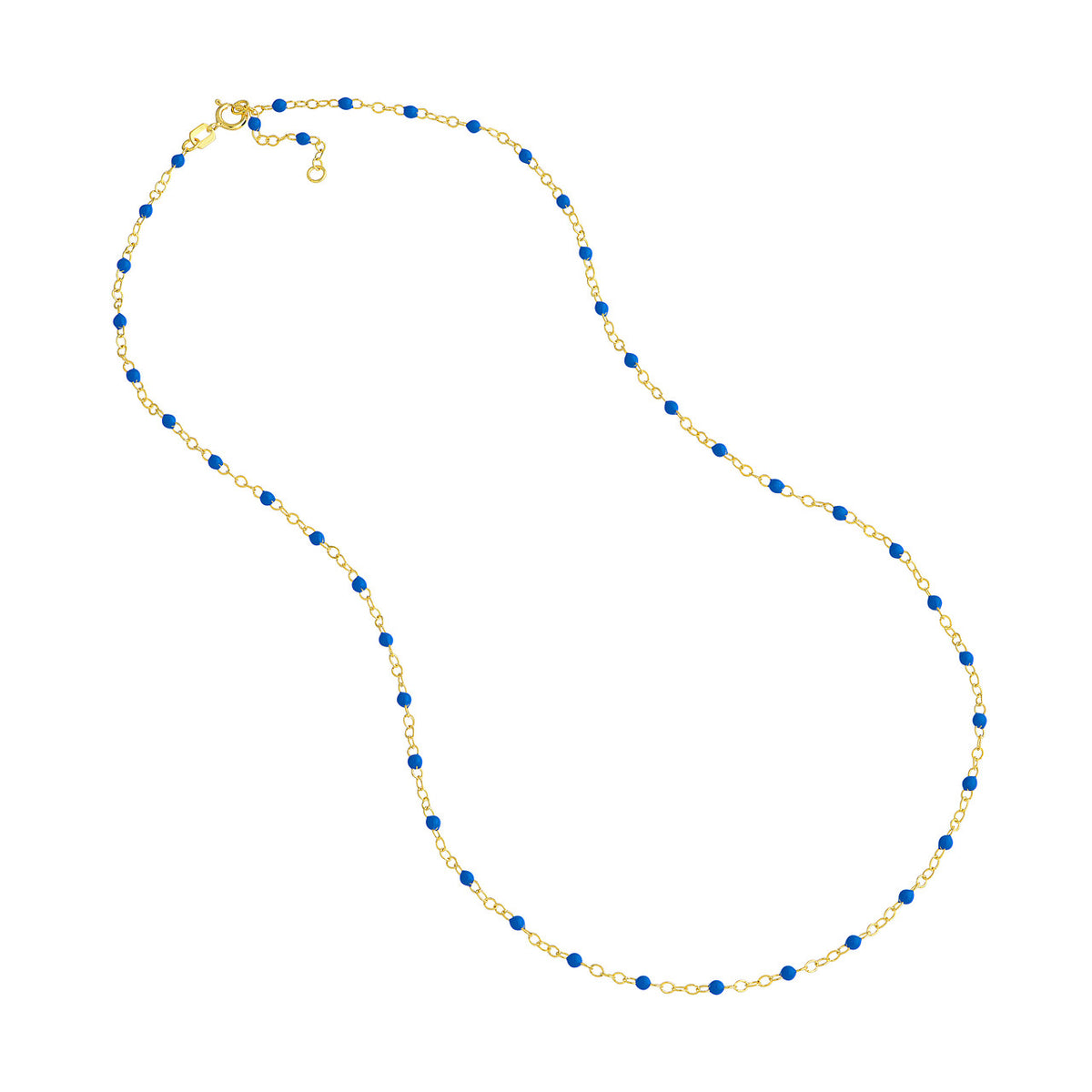Enamel Bead Piatto Chain Necklace - Various Colors