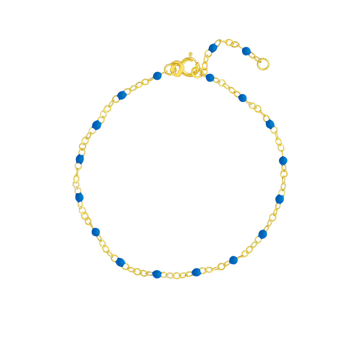 Enamel Bead Piatto Chain Bracelet - Various Colors