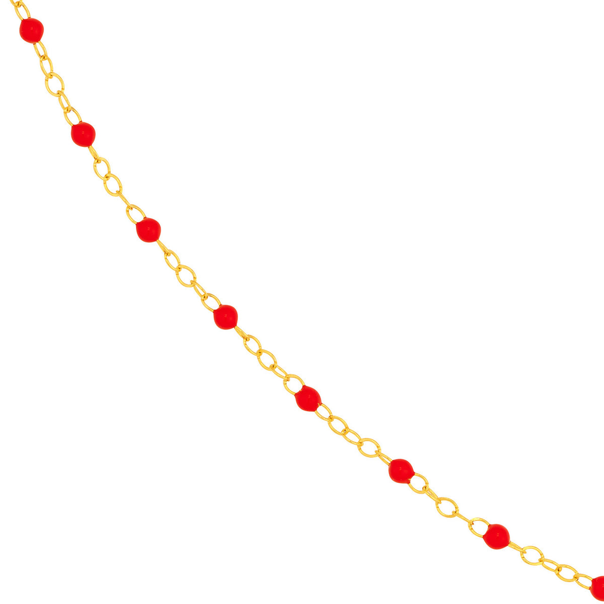 Enamel Bead Piatto Chain Necklace - Various Colors
