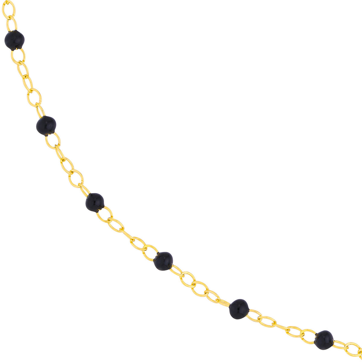 Enamel Bead Piatto Chain Necklace - Various Colors