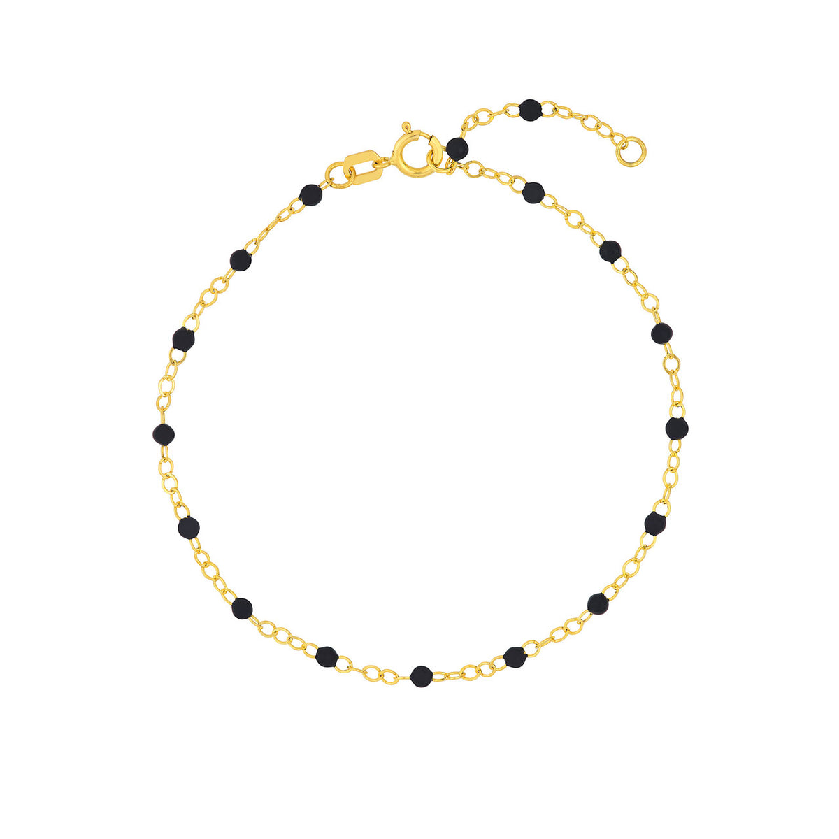 Enamel Bead Piatto Chain Bracelet - Various Colors