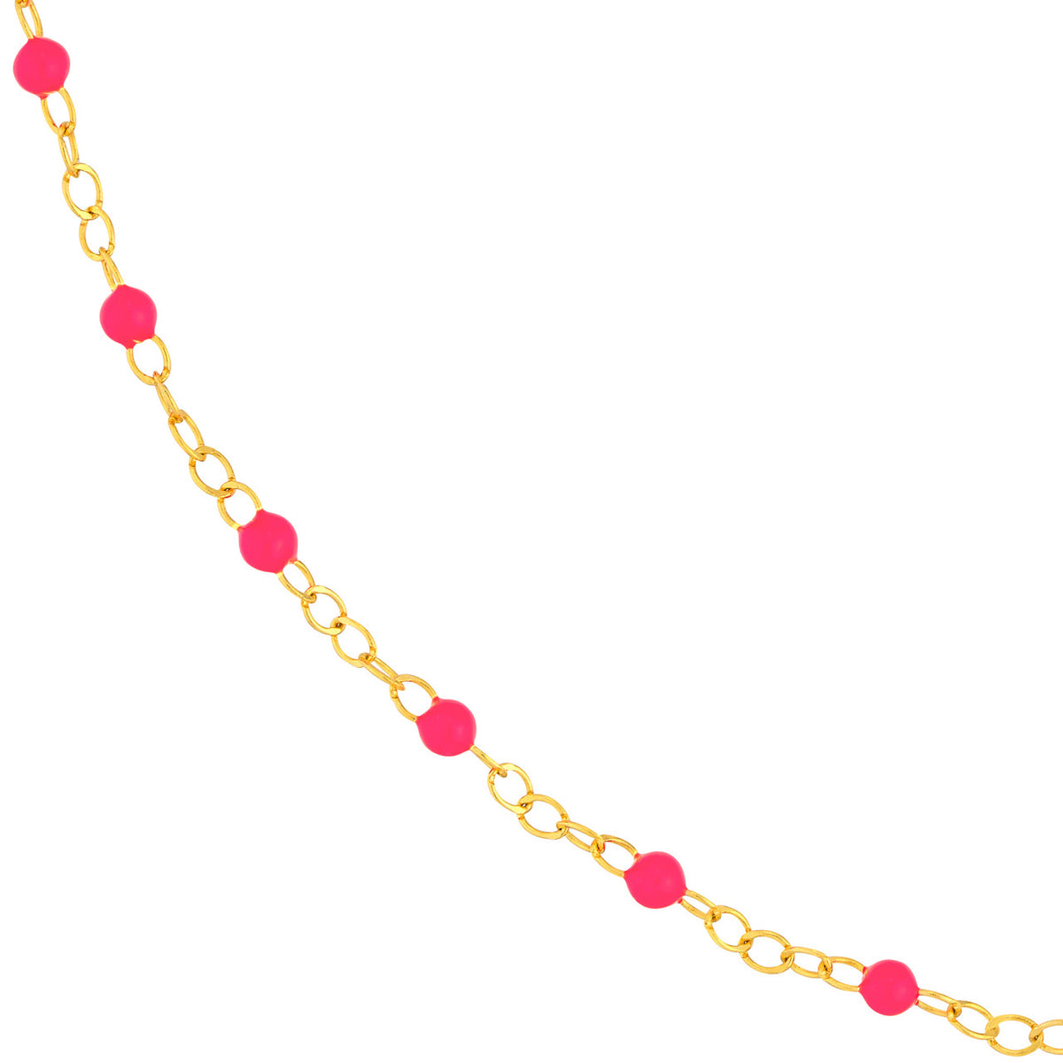 Enamel Bead Piatto Chain Necklace - Various Colors