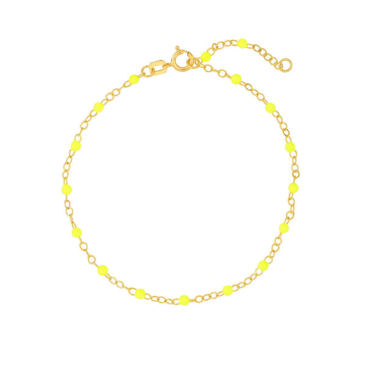 Enamel Bead Piatto Chain Bracelet - Various Colors