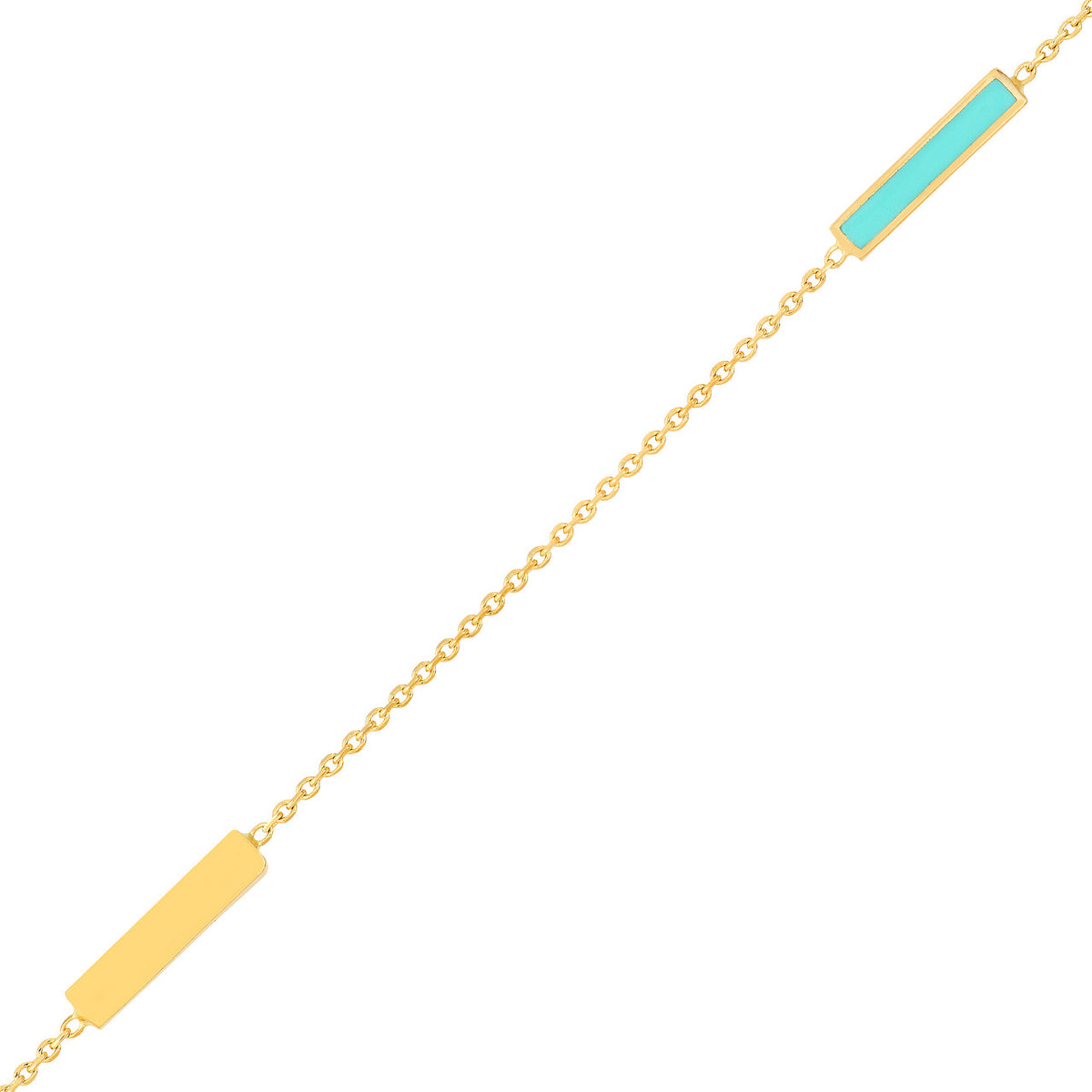Enamel Bar Anklet- Various Colors