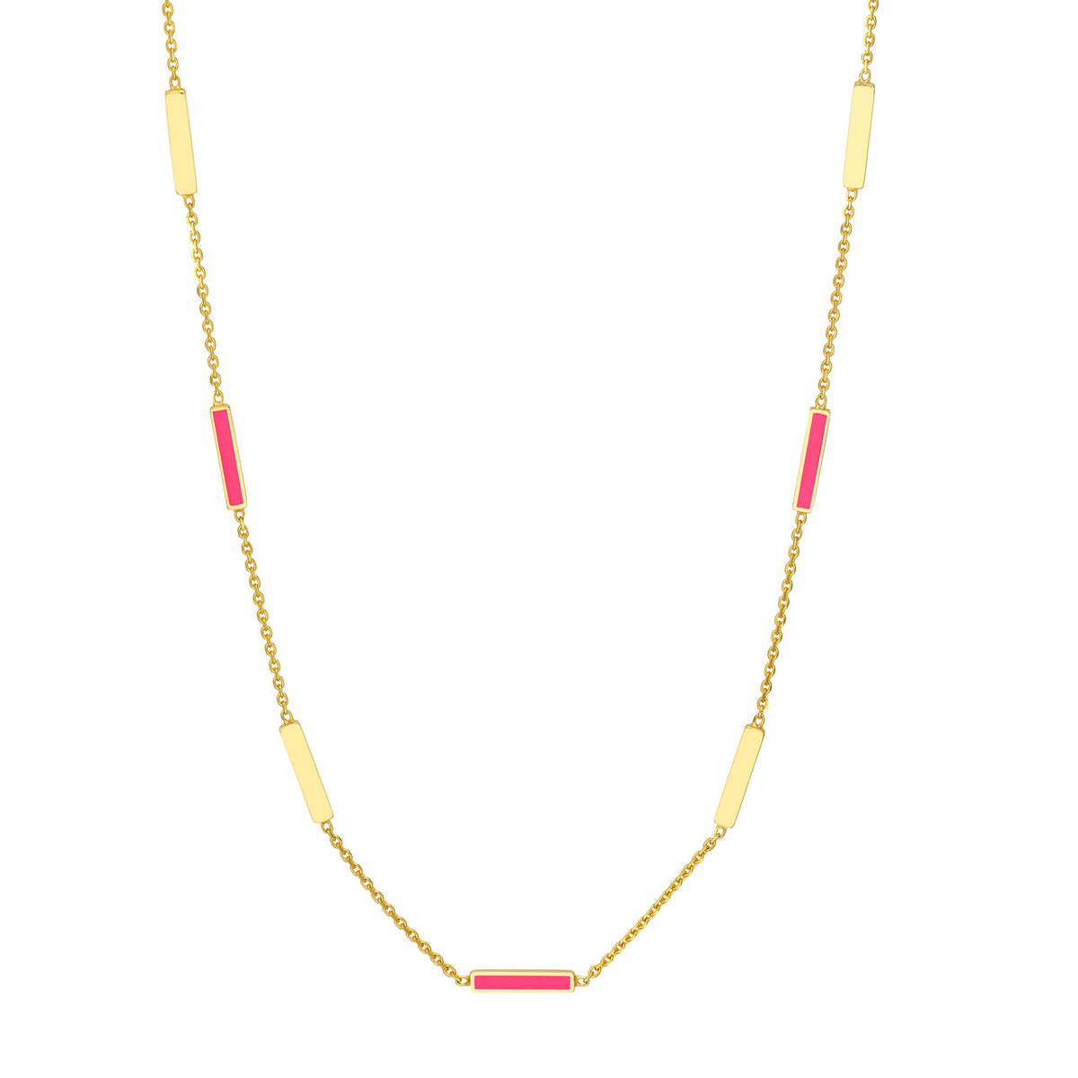 Enamel Bar Necklace - Various Colors