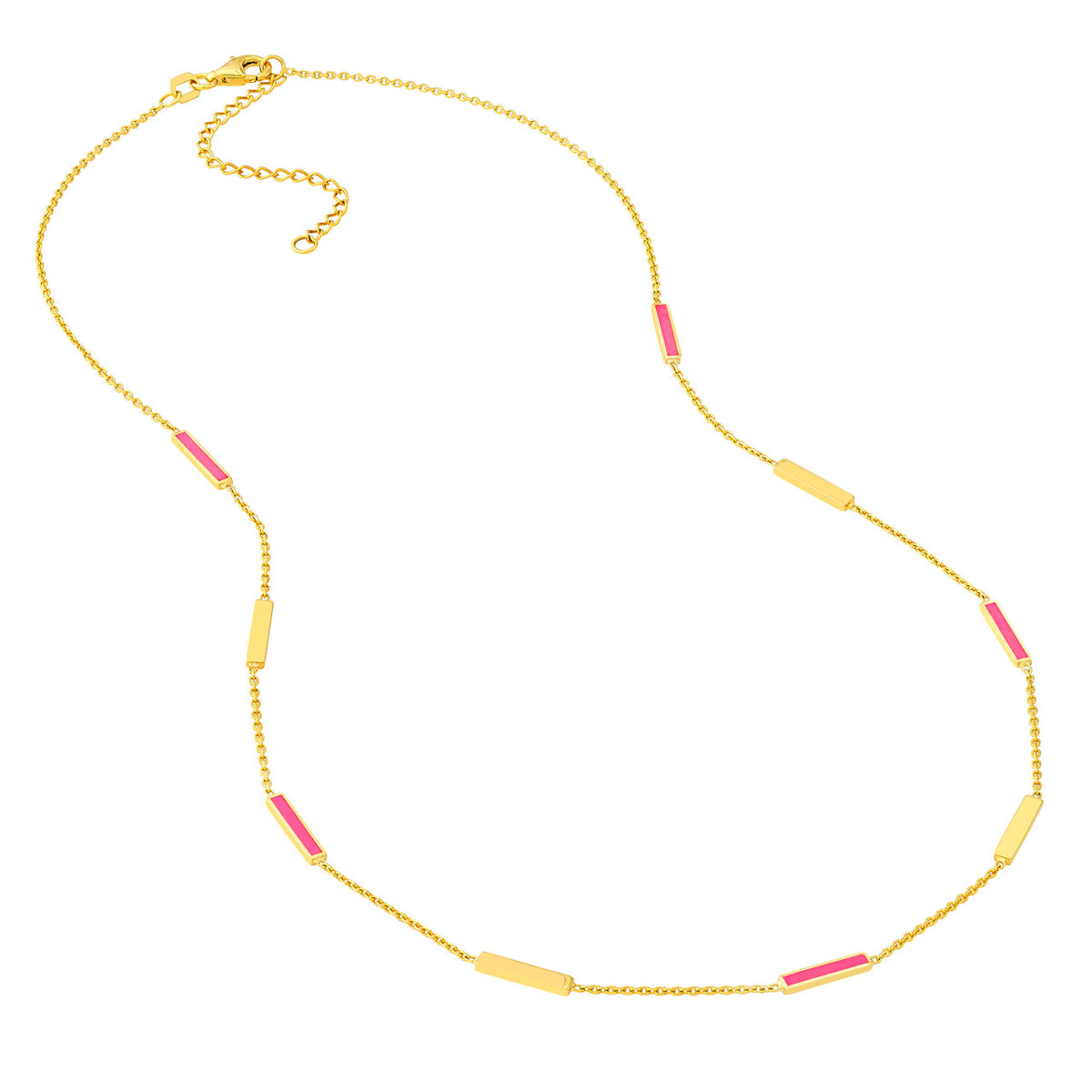 Enamel Bar Necklace - Various Colors