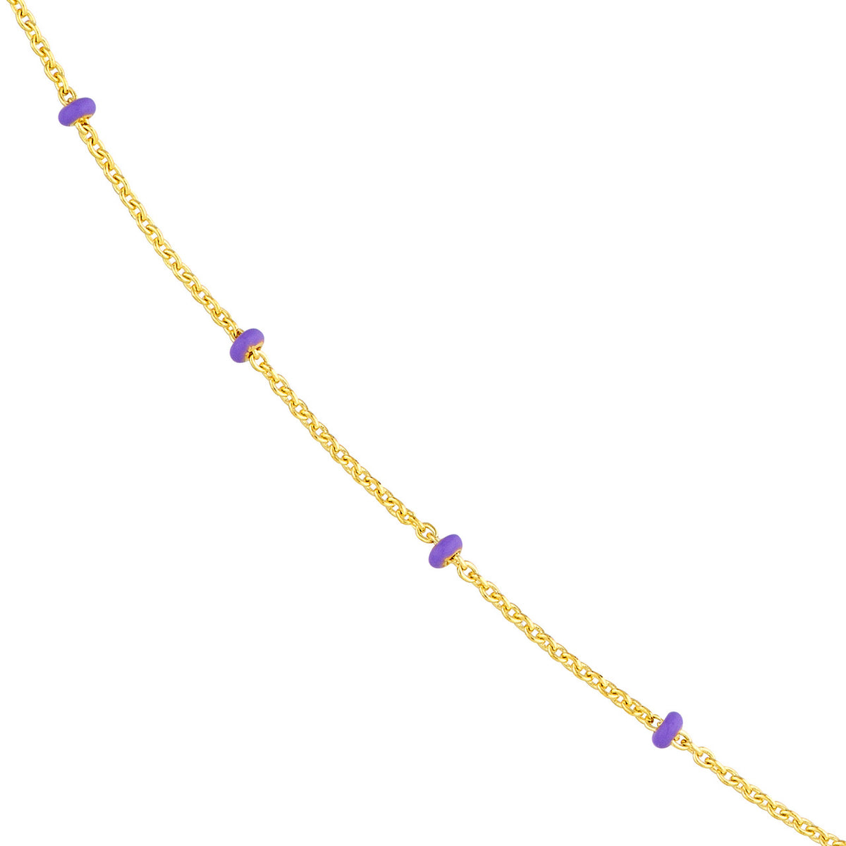 Enamel Bead Station Chain - Various Colors
