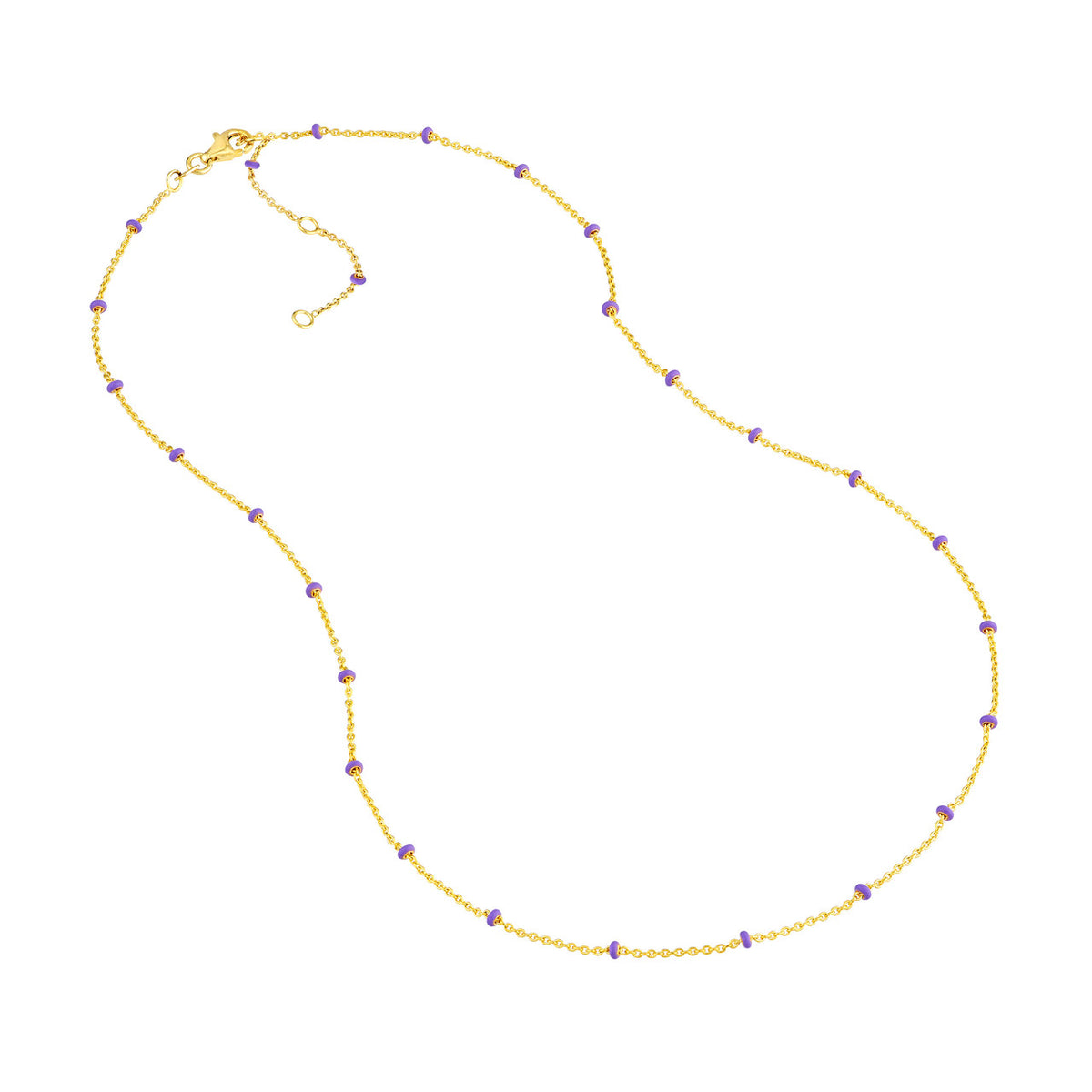 Enamel Bead Station Chain - Various Colors