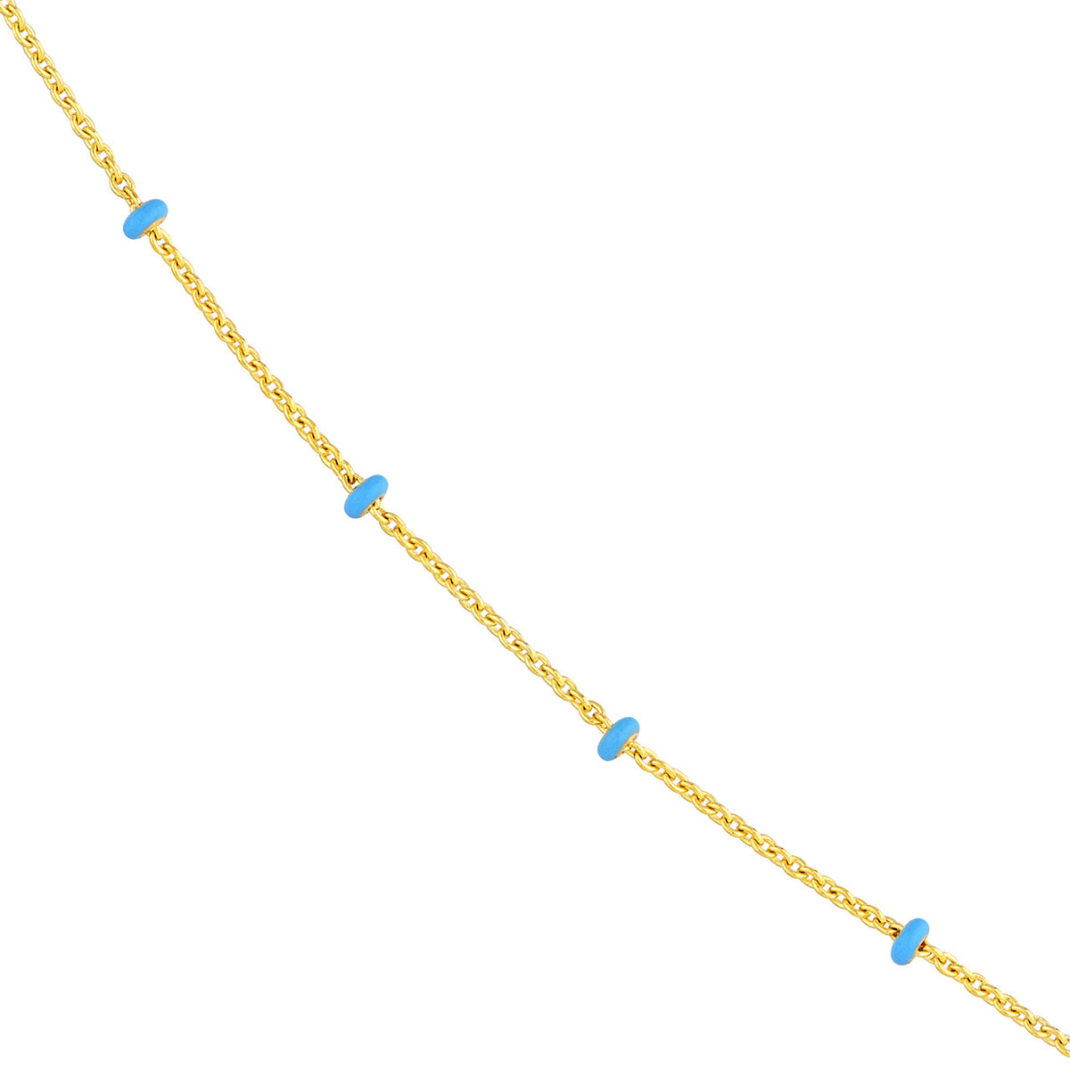 Enamel Bead Station Chain - Various Colors