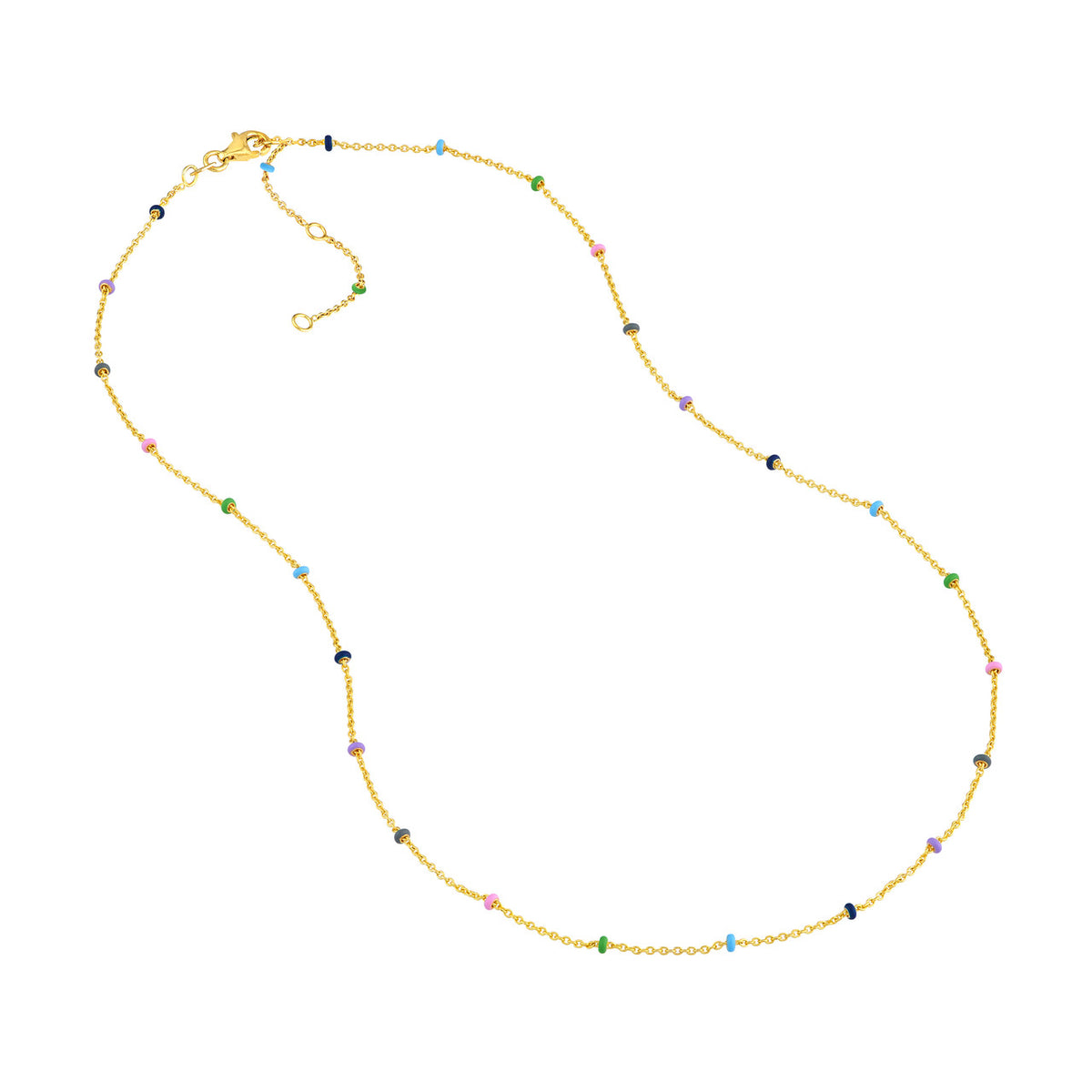 Enamel Bead Station Chain - Various Colors