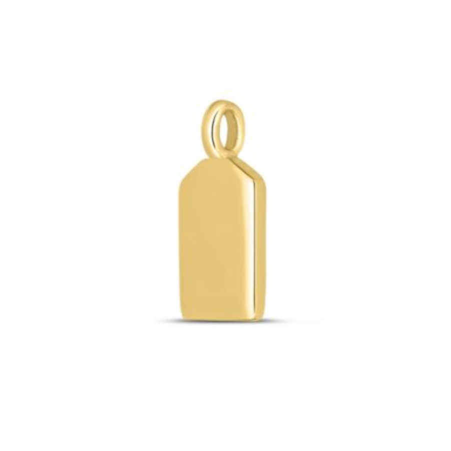 Tiny Tag Charm on Bead Station Necklace