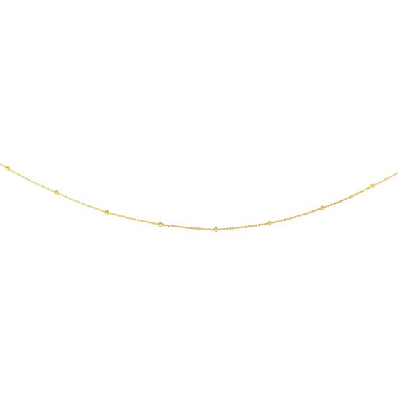 Tiny Tag Charm on Bead Station Necklace