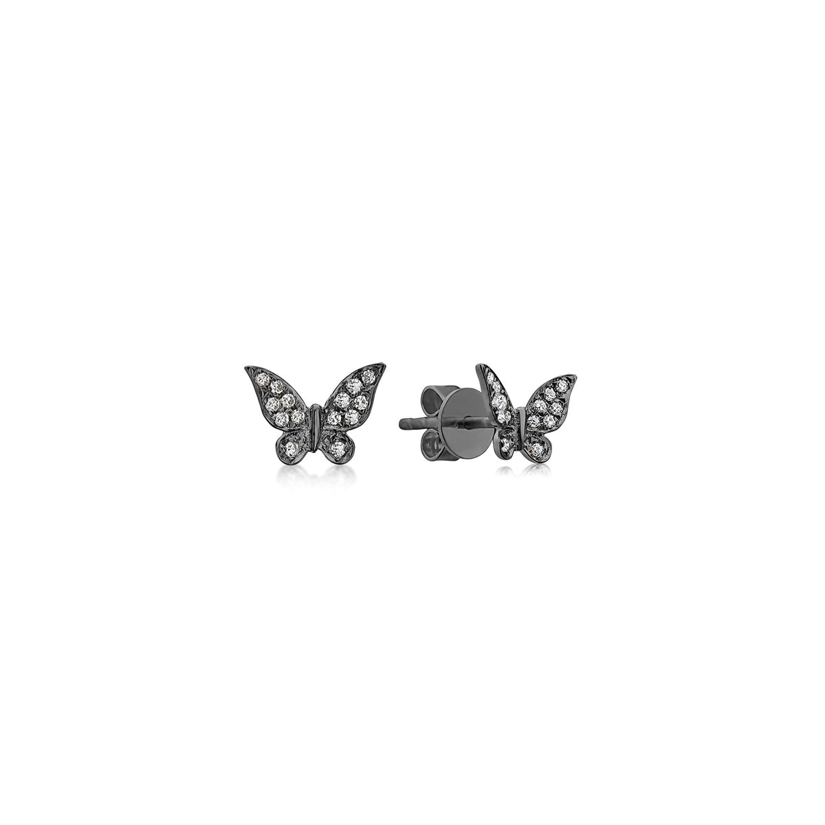Pave Diamond Butterfly Stud