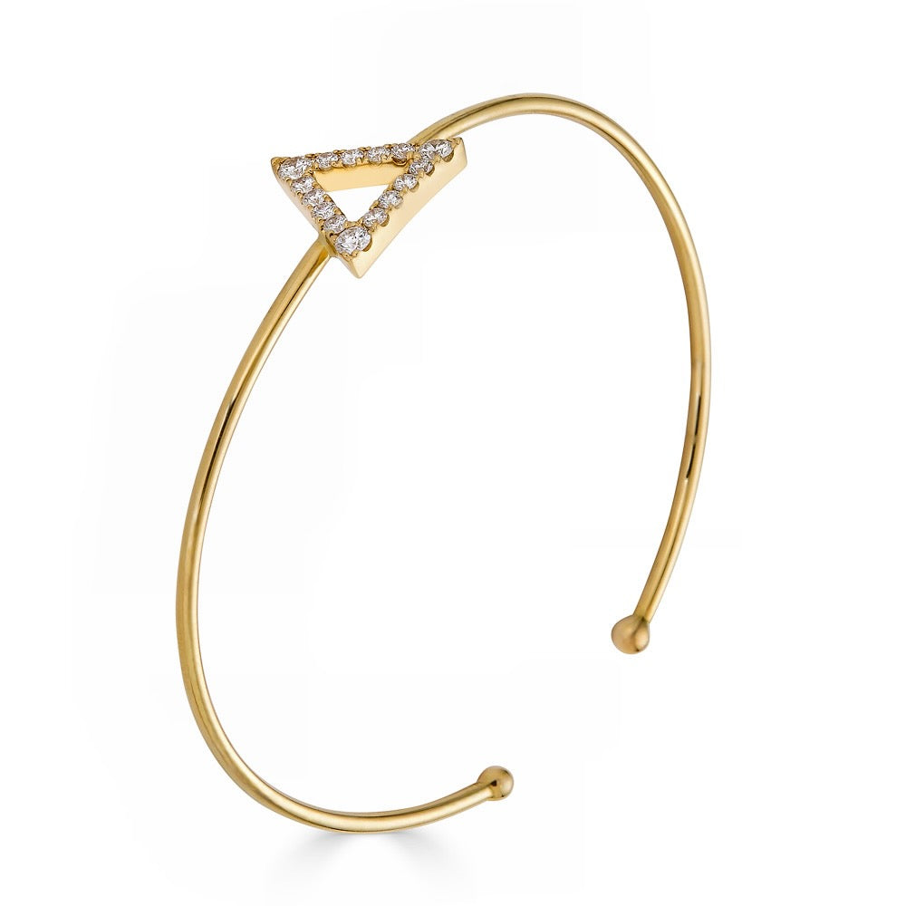 Triangular Bow Bangle Diamond Triangle Bangle – Anneaux