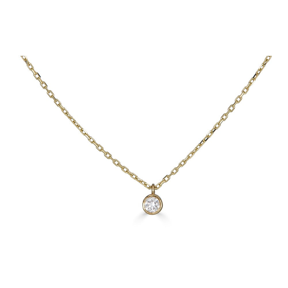 9ct Gold Diamond Bezel Set Cluster Slider Pendant | Angus & Coote