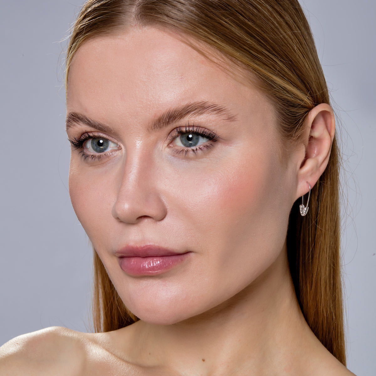 DIAMOND SAFETY PIN EARRINGS-Chandelier-Edgy yet sophisticated, these 18K solid gold safety pins earrings show off diamonds surrounding the clasp and hang delicately from the ear. - available in 18k yellow and white gold - diamonds: approximately 0.25 total carat weight, G-H color, SI clarity - 1” in length - shown on model in white gold - additional gold colors available: ice@anneauxjewelry.com - sold as a pair-Anneaux Jewelry