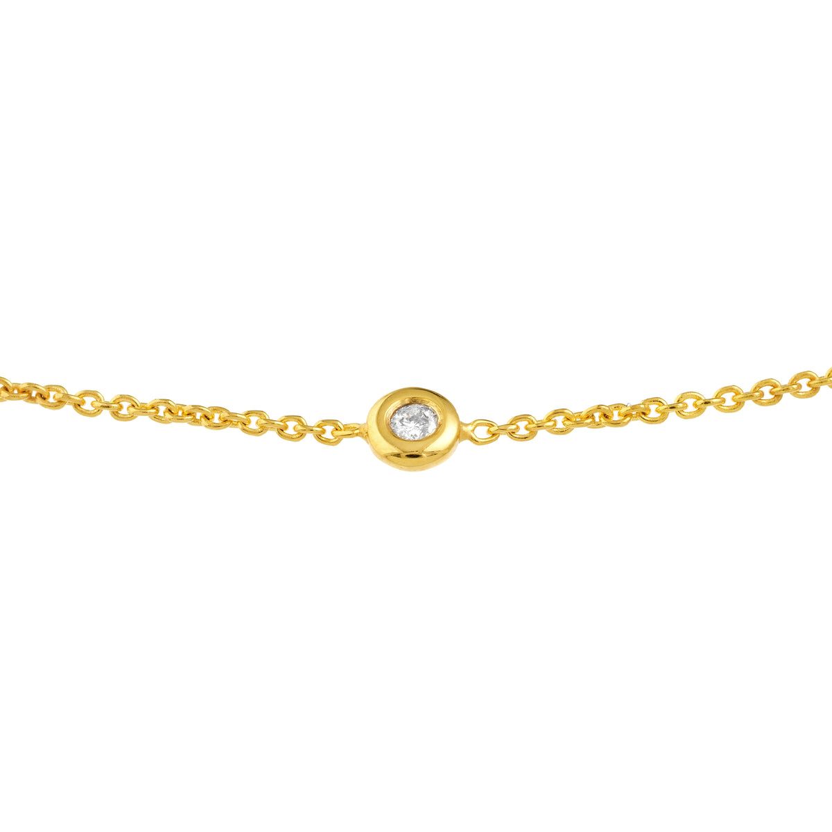 DIAMOND BEZEL BOLO BRACELET-Bracelets-Simple and elegant bracelet with round diamond set in a gold bezel and is adjustable to fit most wrist sizes. - available in 14k yellow, white and rose gold - diamond: approximately 0.03 total carat weight; G-H color, SI clarity - up to 9.5” adjustable length - bolo closure-Anneaux Jewelry