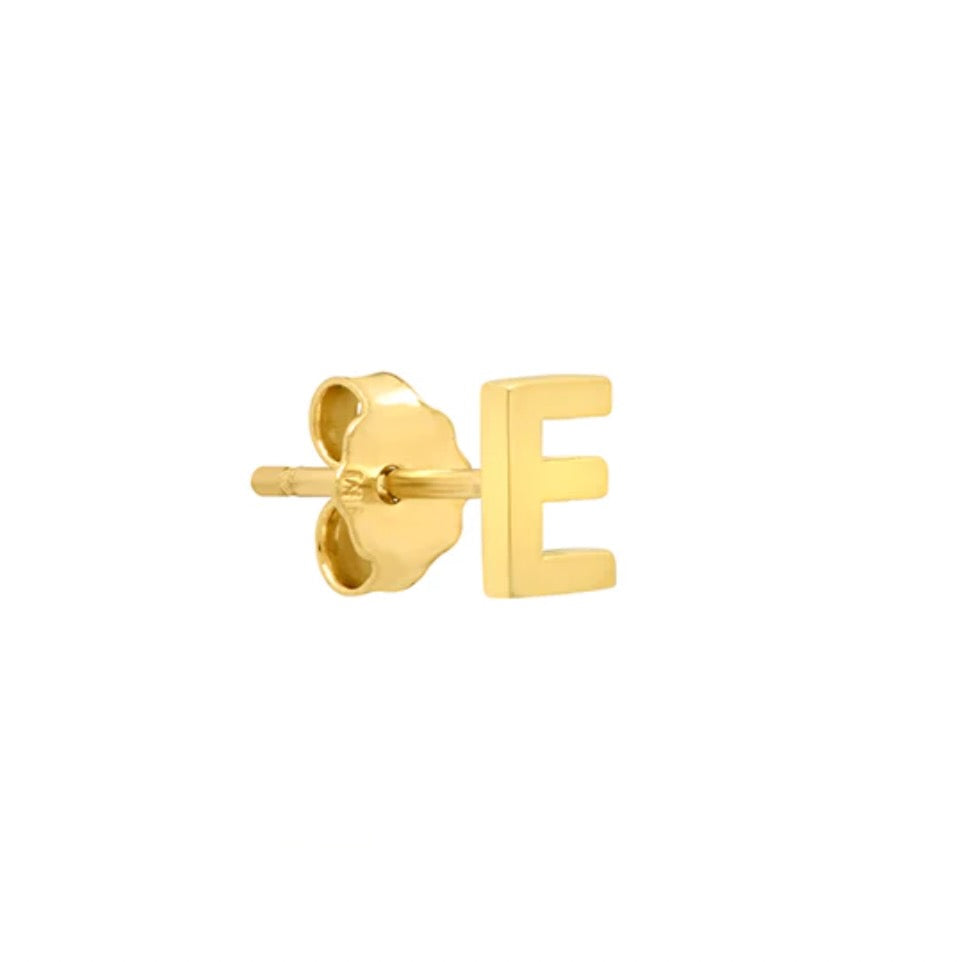 Mini Letter Earrings – Baby Gold