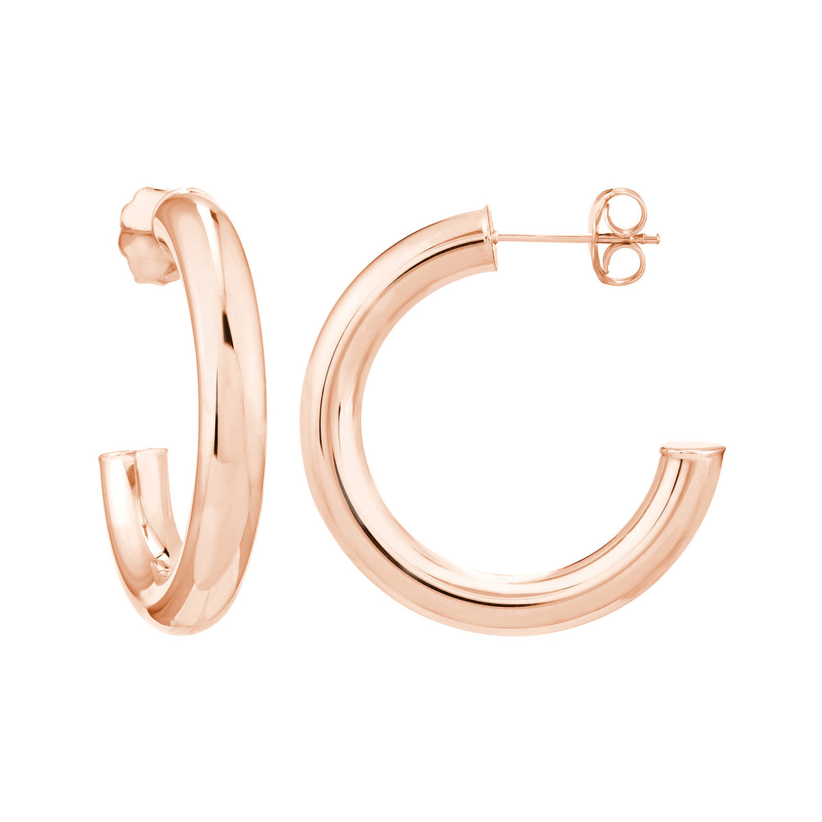 Chunky Tube Hoops - Medium